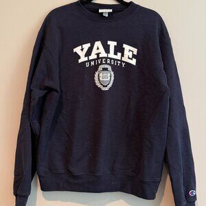 Yale University Champion Unisex Reverse Weave Navy Sweatshirt Crewneck